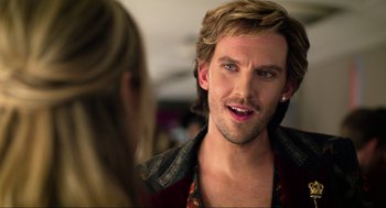 Movie still from “Eurovision Song Contest: The Story of Fire Saga” (2020), directed by David Dobkin – A person talking to another person; Close Up shot, Over the shoulder angle