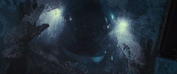 Movie still from “Event Horizon” (1997), directed by Paul W.S. Anderson – A picture of the inside of an underwater vehicle; Close Up shot, Overhead angle