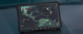 Movie still from “F9: The Fast Saga” (2021), directed by Justin Lin – A computer screen showing a map of the world; Extreme Close Up shot, High angle