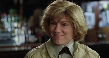 Movie still from “Fargo” (1996), directed by Ethan Coen – A person wearing a jacket; Close Up shot, Low angle