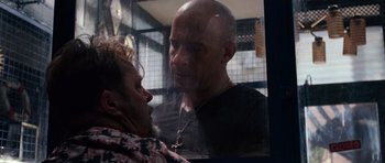 Movie still from “Fast & Furious 6” (2013), directed by Justin Lin – A man and a woman looking at one another; Close Up shot, Over the shoulder angle