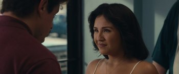 Movie still from “Flamin' Hot” (2023), directed by Eva Longoria – A person talking to another person; Close Up shot, Over the shoulder angle