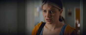 Movie still from “Flora and Son” (2023), directed by John Carney – Close Up shot, Over the shoulder angle