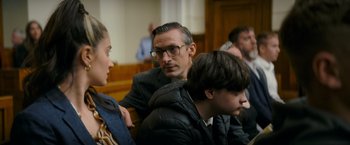 Movie still from “Flora and Son” (2023), directed by John Carney – Medium shot, Over the shoulder angle