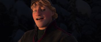 Movie still from “Frozen” (2013), directed by Jennifer Lee – Kristoff from frozen; Close Up shot, Low angle