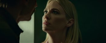 Movie still from “God Is a Bullet” (2023), directed by Nick Cassavetes – A person looking at the camera; Close Up shot, Low angle