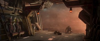 Movie still from “Guardians of the Galaxy Vol. 2” (2017), directed by James Gunn – An image of a scene in a movie setting; Extreme Wide shot, High angle