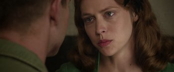 Movie still from “Hacksaw Ridge” (2016), directed by Mel Gibson – A person looking at another person; Close Up shot, Over the shoulder angle