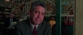 Movie still from “Halloween H20: 20 Years Later” (1998), directed by Steve Miner – A person wearing a suit and tie; Close Up shot, Low angle