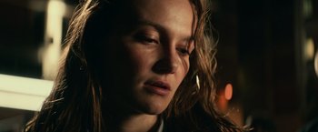 Movie still from “Halloween Kills” (2021), directed by David Gordon Green – A person with long hair; Close Up shot, Low angle