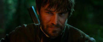 Movie still from “Hansel & Gretel: Witch Hunters” (2013), directed by Tommy Wirkola – A person with a beard; Close Up shot, Low angle