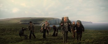 Movie still from “Harry Potter and the Goblet of Fire” (2005), directed by Mike Newell – Wide shot, Low angle