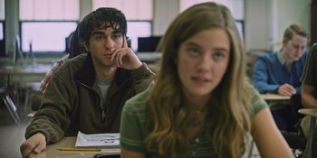 Movie still from “Hereditary” (2018), directed by Ari Aster – A man and a woman sitting in front of a computer screen; Close Up shot, Over the shoulder angle