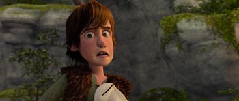 Movie still from “How to Train Your Dragon” (2010), directed by Chris Sanders – A character from how to train your dragon; Close Up shot, Low angle