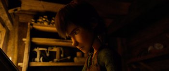 Movie still from “How to Train Your Dragon” (2010), directed by Chris Sanders – A young boy is looking into the distance; Close Up shot, Low angle