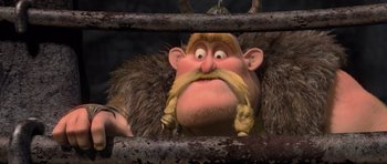 Movie still from “How to Train Your Dragon” (2010), directed by Chris Sanders – An image of an animated character from the movie how to train your dragon; Close Up shot, High angle