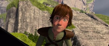 Movie still from “How to Train Your Dragon” (2010), directed by Chris Sanders – A character from how to train your dragon; Medium shot, High angle