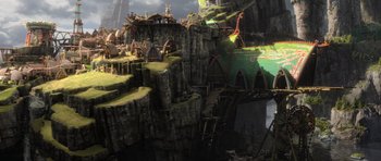 Movie still from “How to Train Your Dragon 2” (2014), directed by Dean DeBlois – An image of an image of an image of an image of an image of an image of an image of an image of an image of an image; Extreme Wide shot, High angle