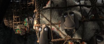Movie still from “How to Train Your Dragon 2” (2014), directed by Dean DeBlois – A group of stuffed animals hanging from ropes; Close Up shot, Overhead angle