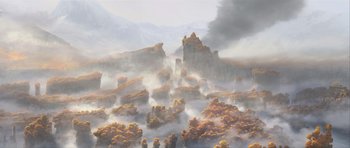 Movie still from “How to Train Your Dragon 2” (2014), directed by Dean DeBlois – An image of an image of an image of an image of an image of an image of an image of an image of an image of an image; Extreme Wide shot, Low angle