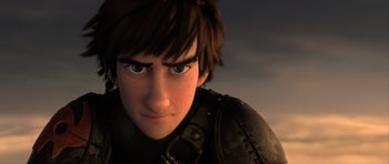 Movie still from “How to Train Your Dragon 2” (2014), directed by Dean DeBlois – A young boy's face in a scene from how to train your dragon 2; Close Up shot, Low angle