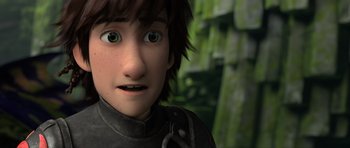 Movie still from “How to Train Your Dragon 2” (2014), directed by Dean DeBlois – A person's face in a scene from how to train your dragon 2; Close Up shot, High angle