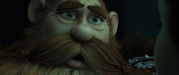 Movie still from “How to Train Your Dragon 2” (2014), directed by Dean DeBlois – The face of an animated character; Close Up shot, High angle