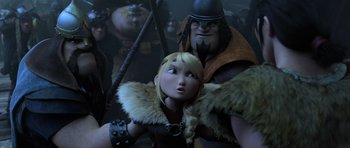 Movie still from “How to Train Your Dragon 2” (2014), directed by Dean DeBlois – A scene from how to train your dragon 2; Medium shot, Low angle