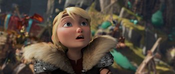 Movie still from “How to Train Your Dragon 2” (2014), directed by Dean DeBlois – Astrid from how to train your dragon; Close Up shot, Low angle