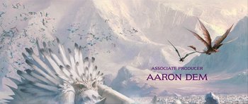 Movie still from “How to Train Your Dragon 2” (2014), directed by Dean DeBlois – A painting of birds flying over a mountain; Extreme Wide shot, Low angle