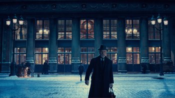 Movie still from “Hugo” (2011), directed by Martin Scorsese – Wide shot, Low angle