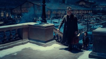 Movie still from “Hugo” (2011), directed by Martin Scorsese – Wide shot, Low angle