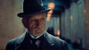 Movie still from “Hugo” (2011), directed by Martin Scorsese – Close Up shot, Low angle