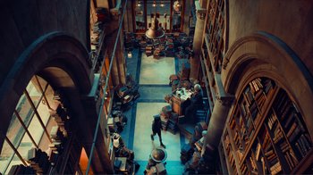 Movie still from “Hugo” (2011), directed by Martin Scorsese – Extreme Wide shot, Overhead angle