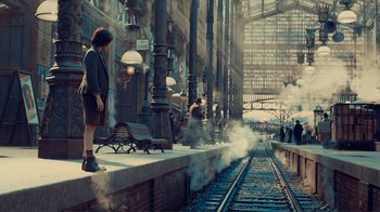 Movie still from “Hugo” (2011), directed by Martin Scorsese – Wide shot, Low angle