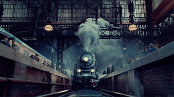 Movie still from “Hugo” (2011), directed by Martin Scorsese – Extreme Wide shot, Low angle