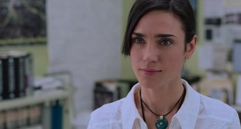 Movie still from “Hulk” (2003), directed by Ang Lee – A person wearing a white shirt; Close Up shot, Over the shoulder angle