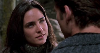 Movie still from “Hulk” (2003), directed by Ang Lee – A person talking to another person; Close Up shot, Over the shoulder angle