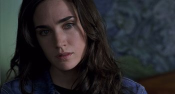 Movie still from “Hulk” (2003), directed by Ang Lee – A person with long hair; Close Up shot, High angle