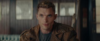A person wearing a leather jacket