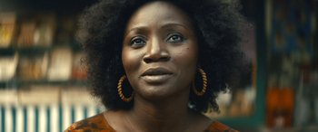 A person wearing a necklace