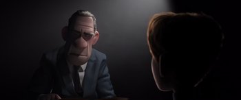 Movie still from “Incredibles 2” (2018), directed by Brad Bird – Medium shot, Over the shoulder angle