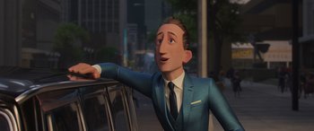Movie still from “Incredibles 2” (2018), directed by Brad Bird – Medium shot, Over the shoulder angle