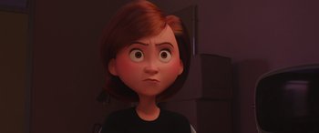 Movie still from “Incredibles 2” (2018), directed by Brad Bird – Close Up shot, Over the shoulder angle