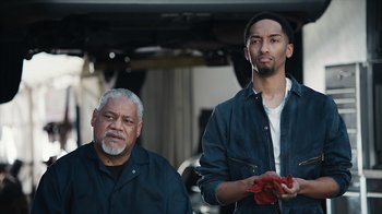 Movie still from “Atlanta” (2016), created by Donald Glover – Medium shot, Low angle