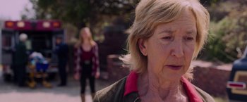 Movie still from “Insidious: The Last Key” (2018), directed by Adam Robitel – An older woman and a younger woman walking down a sidewalk; Close Up shot, Over the shoulder angle
