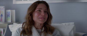 Movie still from “Interceptor” (2022), directed by Matthew Reilly – A person with bandage on their face; Close Up shot, Low angle