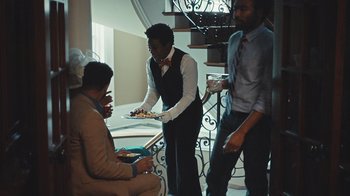 Movie still from “Atlanta” (2016), created by Donald Glover – Medium shot, Over the shoulder angle
