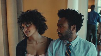 Movie still from “Atlanta” (2016), created by Donald Glover – Close Up shot, Over the shoulder angle