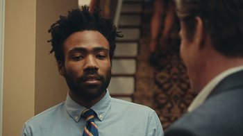 Movie still from “Atlanta” (2016), created by Donald Glover – Close Up shot, Over the shoulder angle